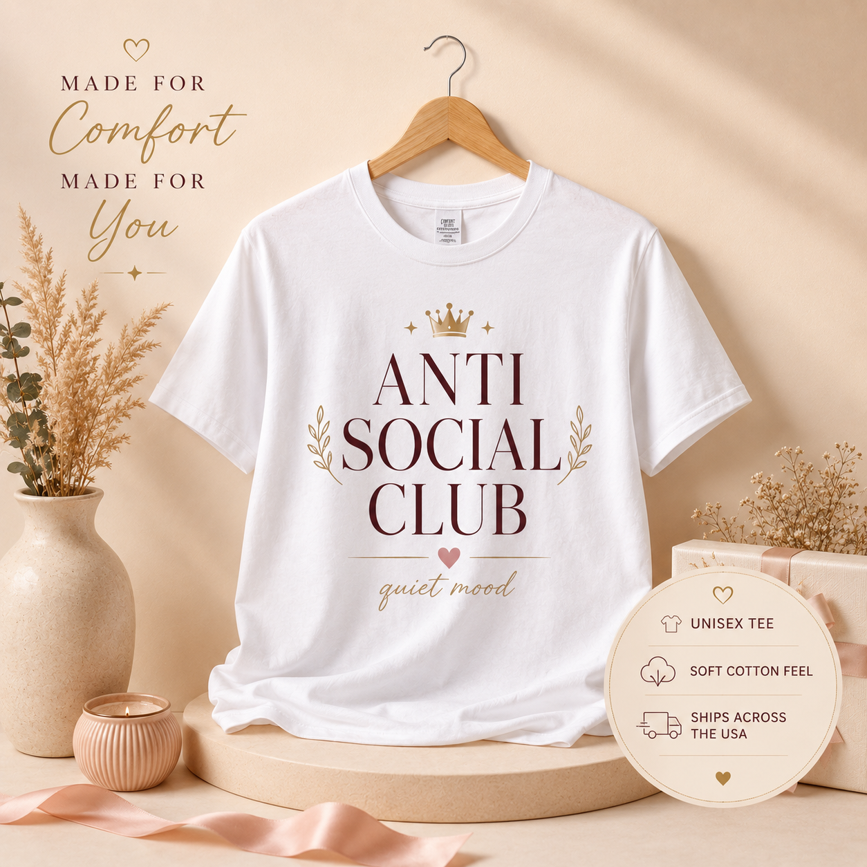Anti-Social Graphic Tee - Unisex Streetwear Shirt