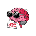 Out of Order Brain DTF Transfer – Ready to Press
