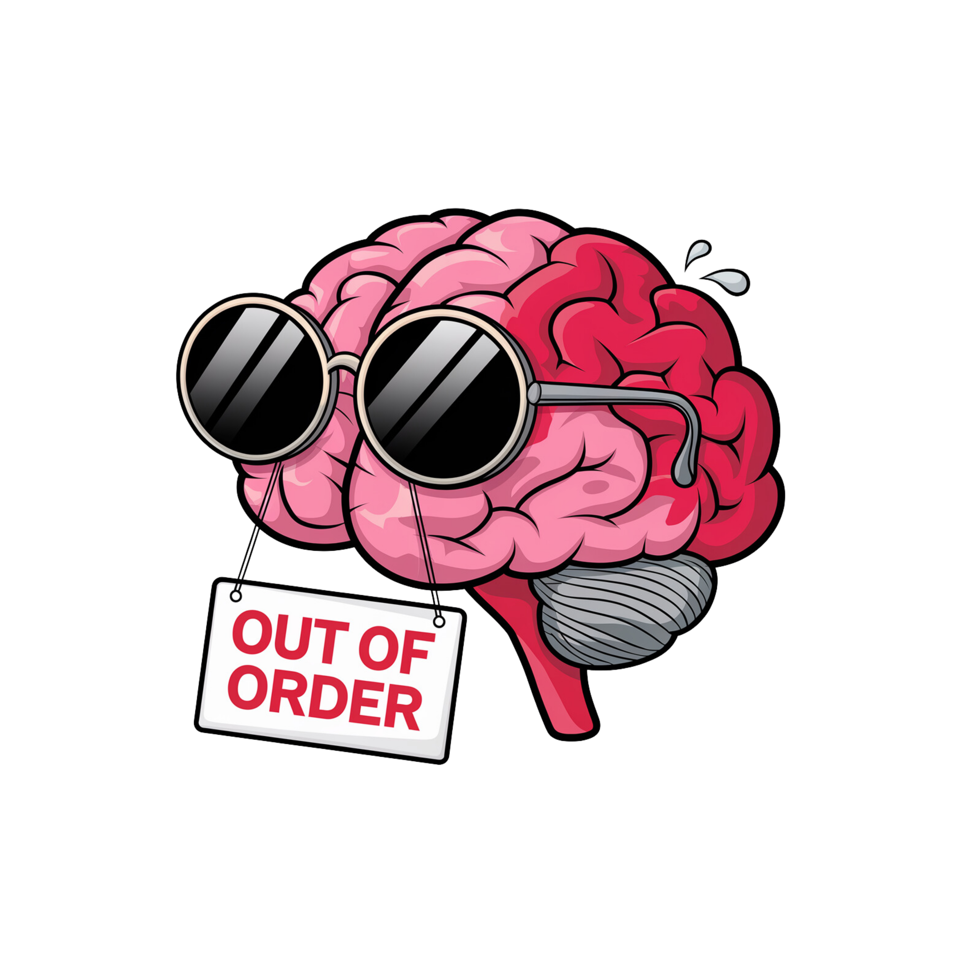 Out of Order Brain DTF Transfer – Ready to Press