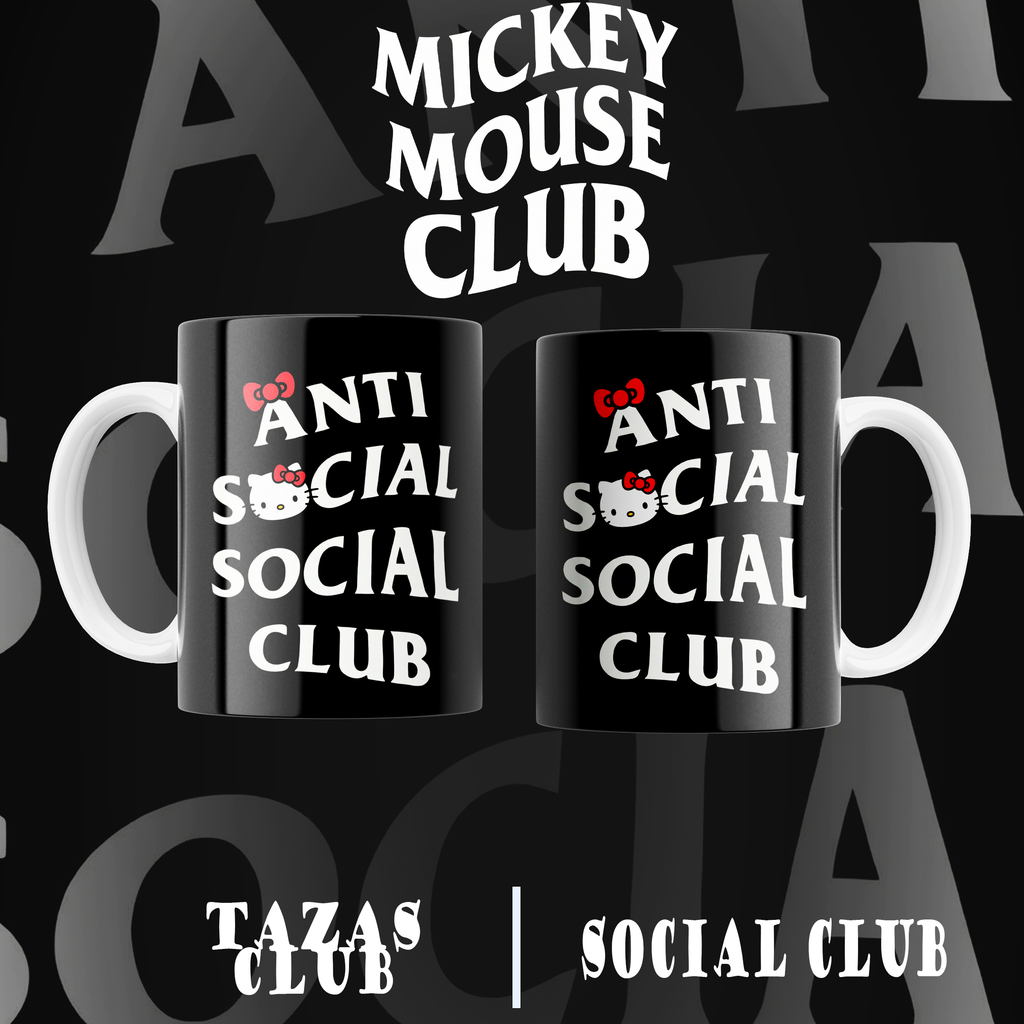 Animated Anti Social Club Mug – Choose Your Favorite Design