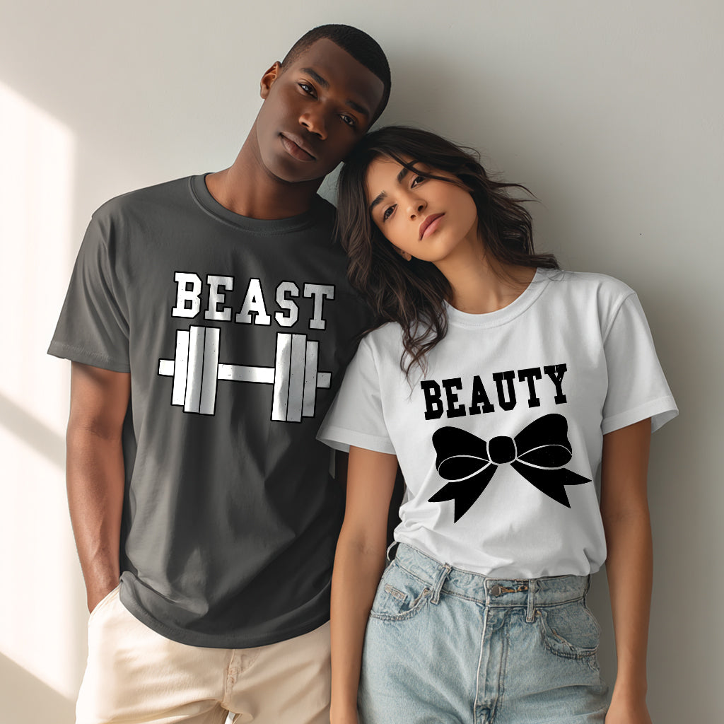 Matching Couple Gym T-Shirts – Choose Your Design