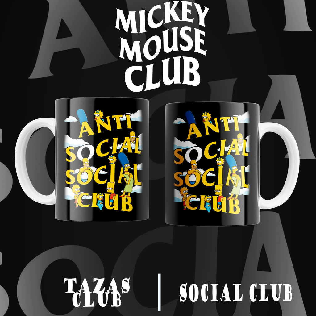 Animated Anti Social Club Mug – Choose Your Favorite Design