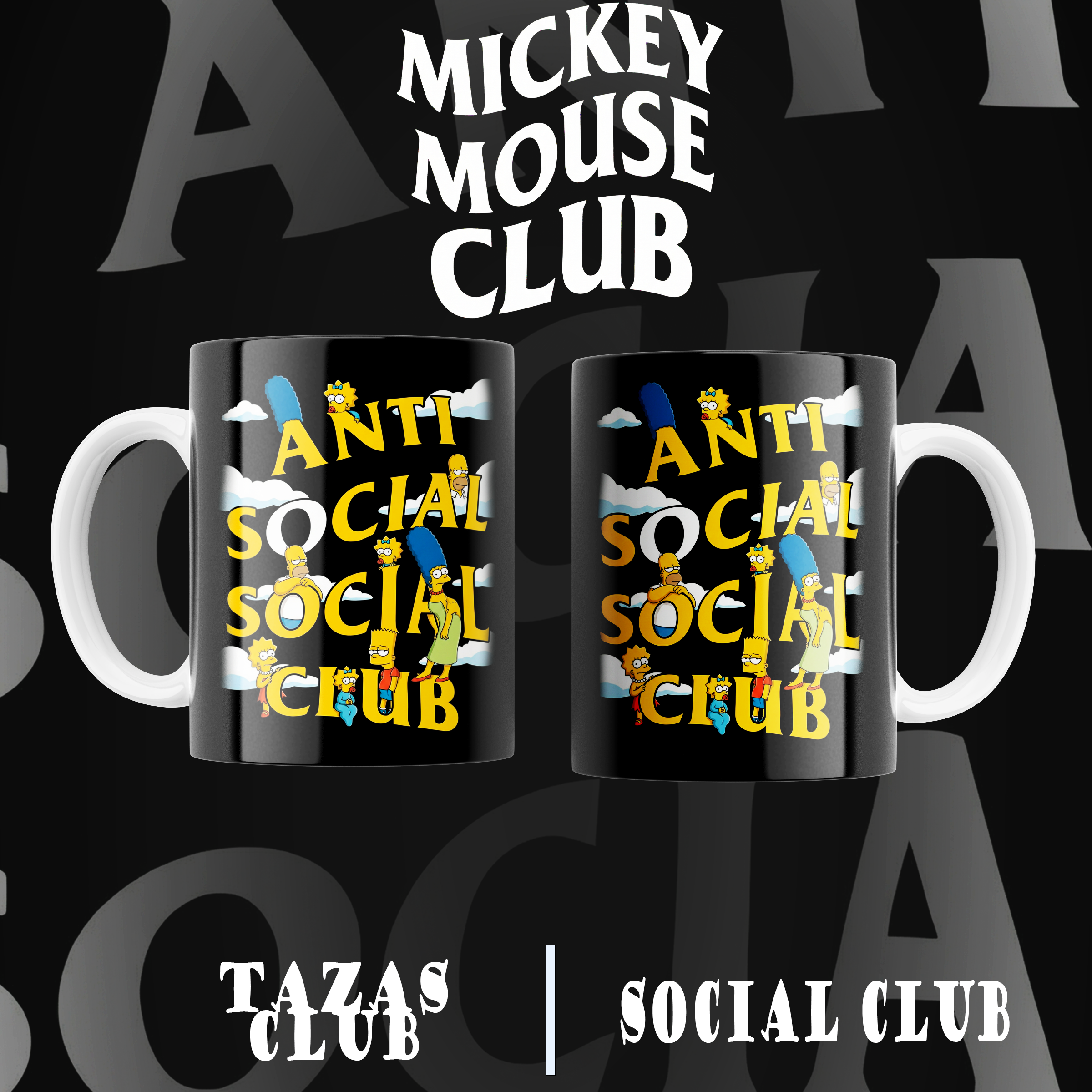Animated Anti Social Club Mug – Choose Your Favorite Design