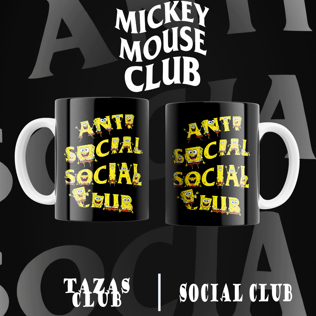 Animated Anti Social Club Mug – Choose Your Favorite Design
