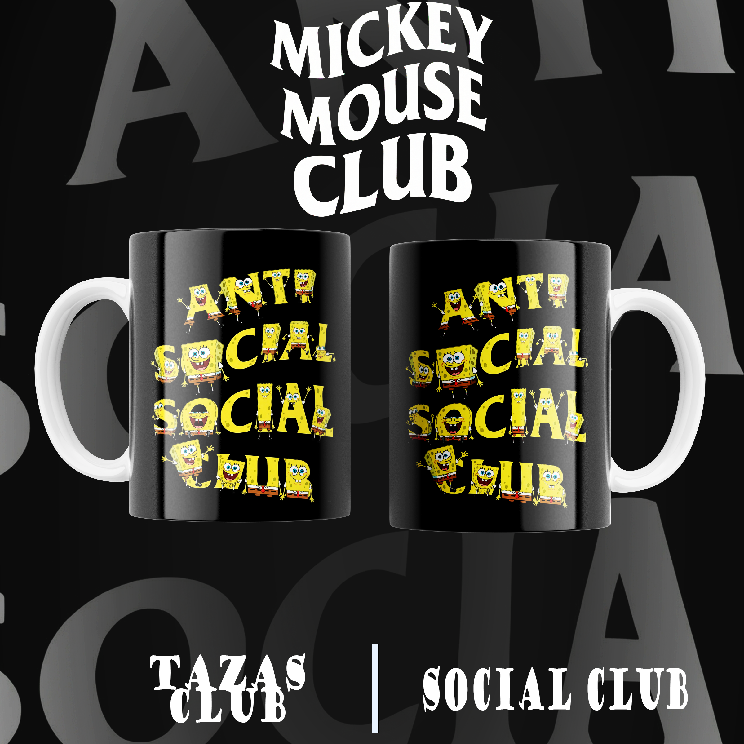 Animated Anti Social Club Mug – Choose Your Favorite Design
