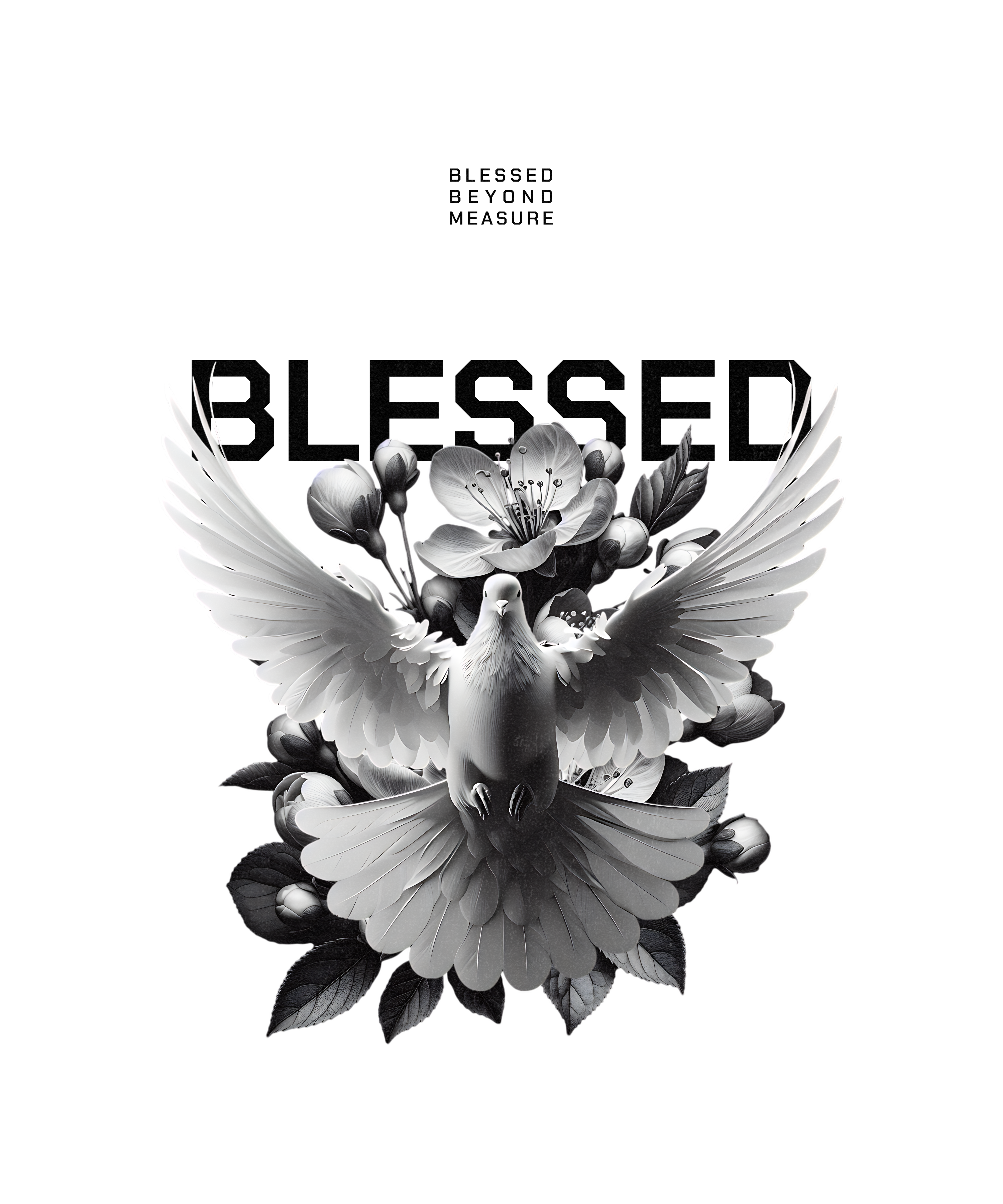 Blessed Beyond Measure DTF Transfer – Ready to Press