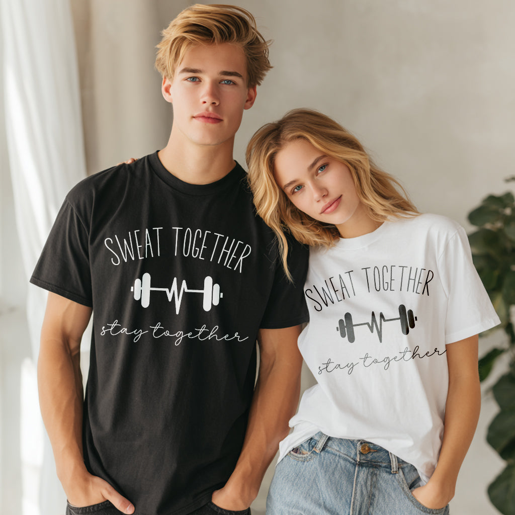 Matching Couple Gym T-Shirts – Choose Your Design
