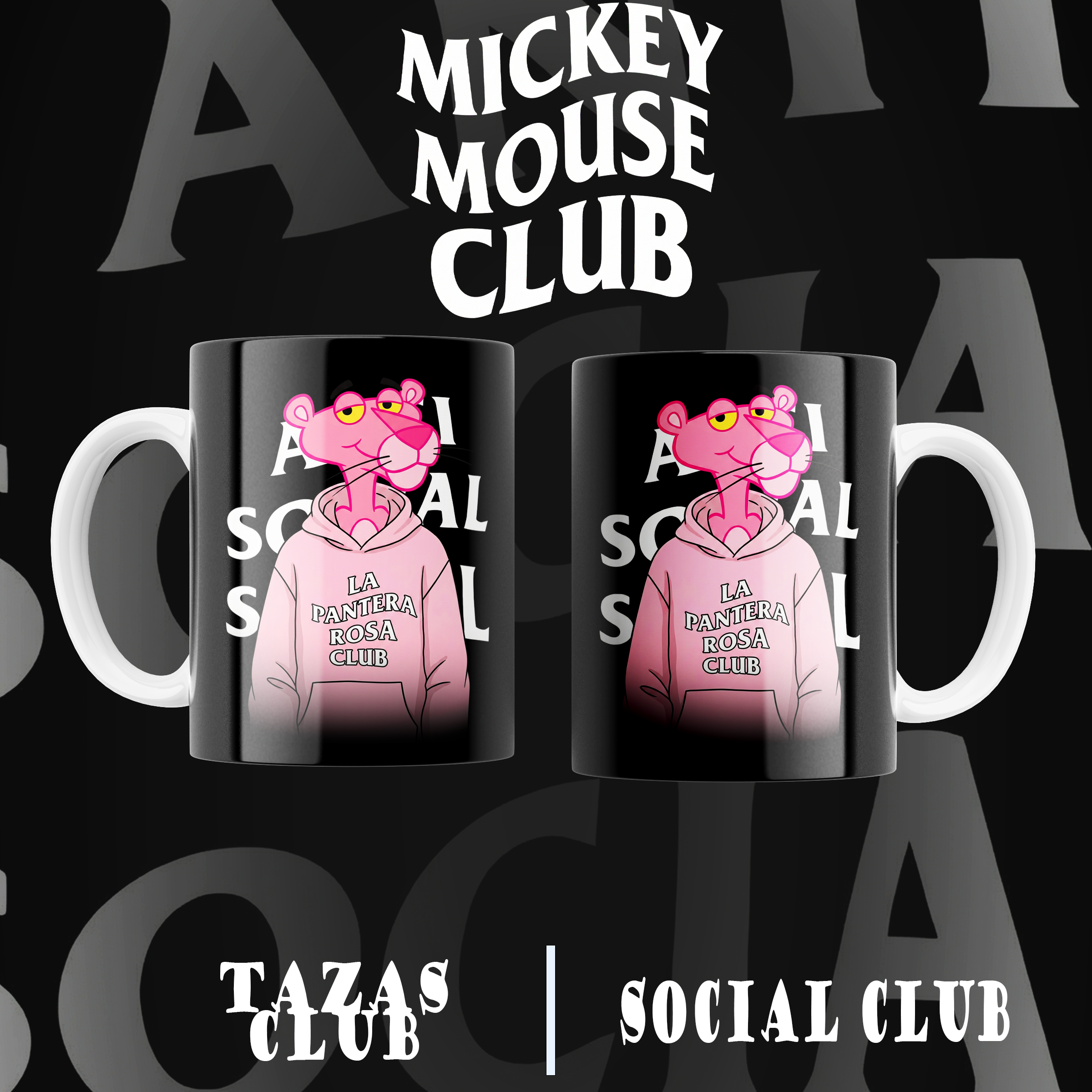 Animated Anti Social Club Mug – Choose Your Favorite Design