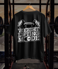 Weight Lifting Mode Graphic T-Shirt – Black Gym Workout Tee