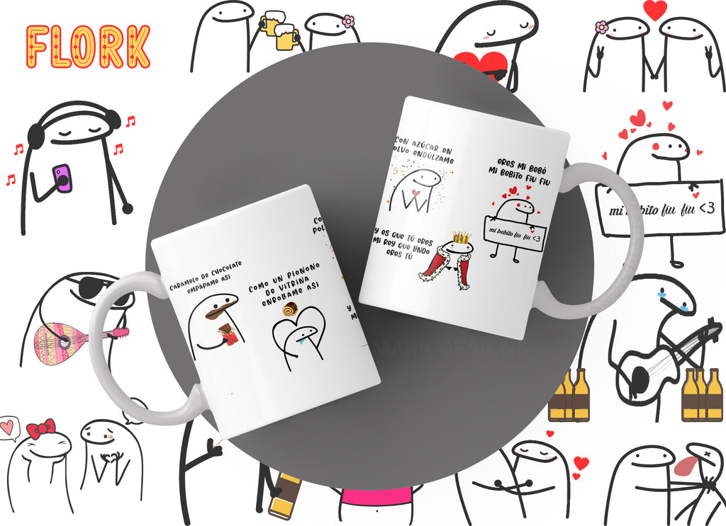 Music Quote Doodle Character Mug – Choose Your Favorite Design