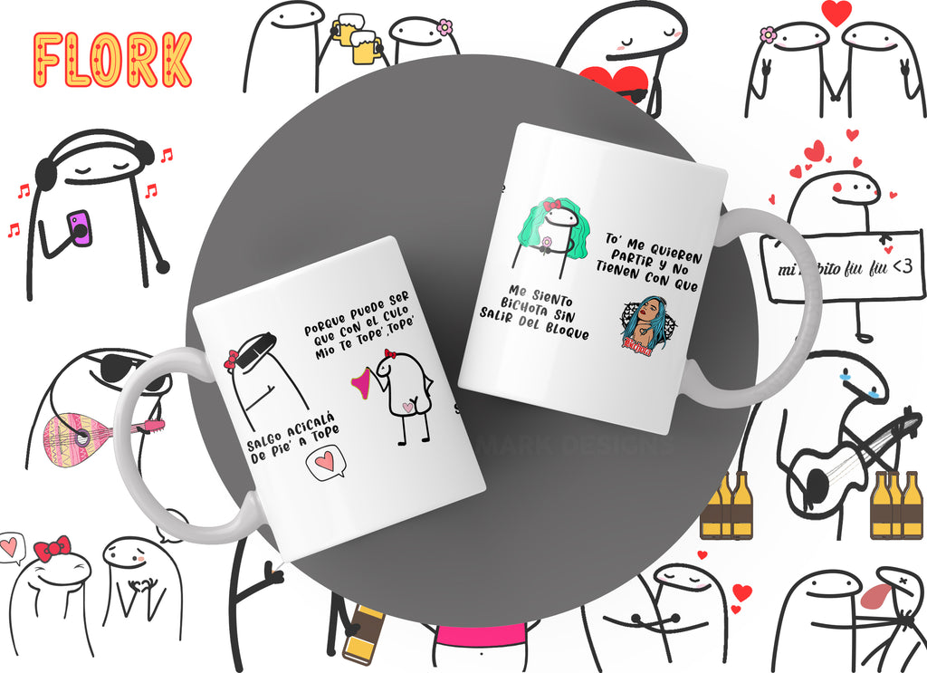 Music Quote Doodle Character Mug – Choose Your Favorite Design