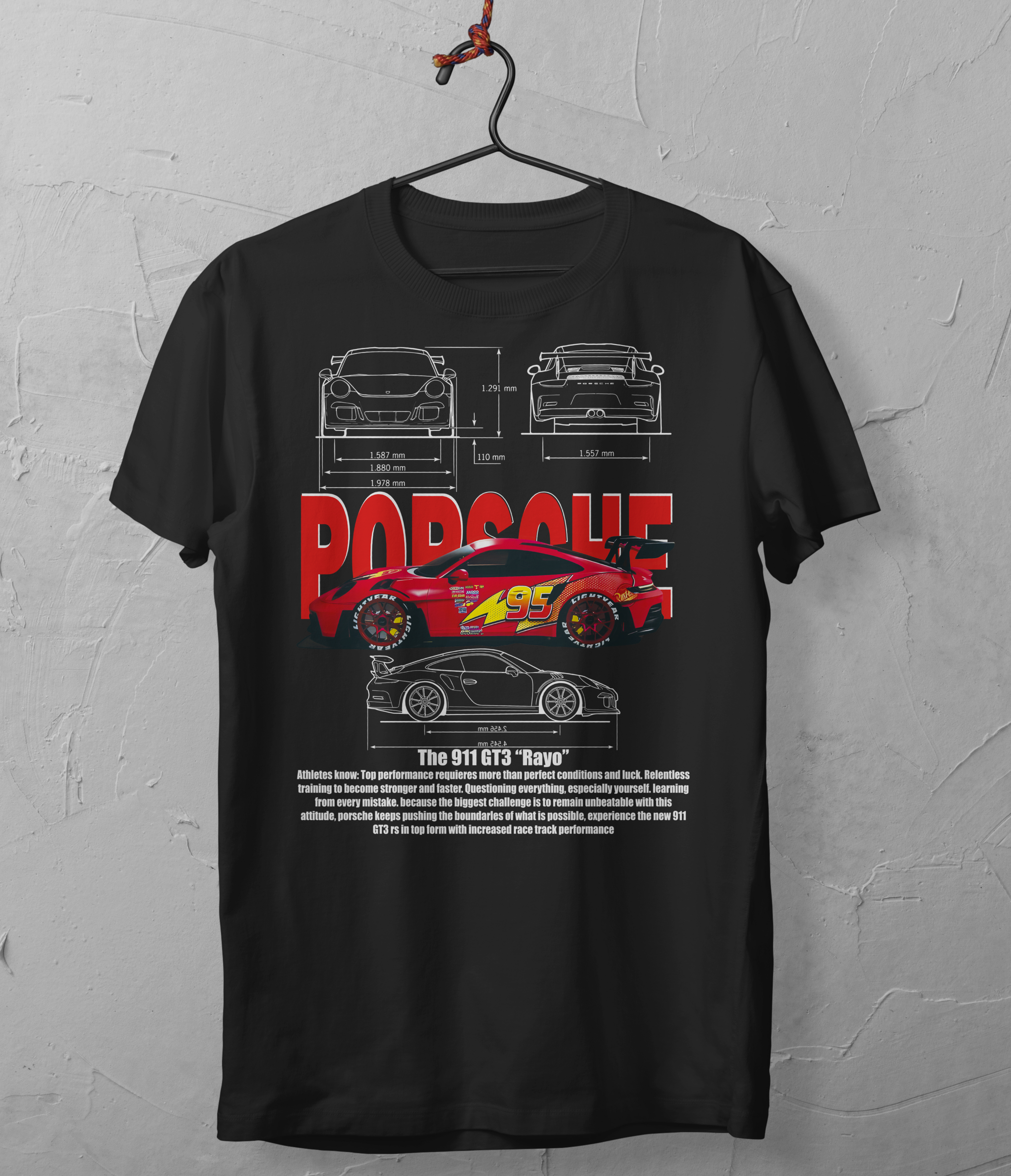 Animated Race Car Inspired Graphic T-Shirt – Choose Your Design
