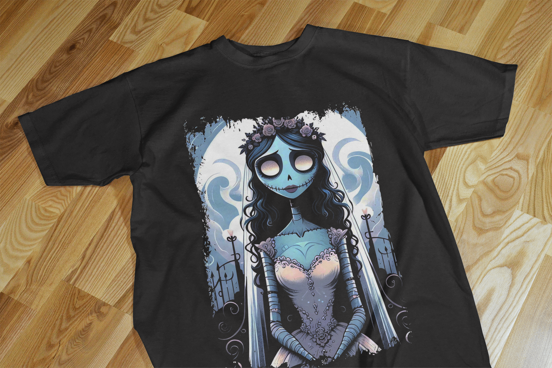 Gothic Bride Inspired Graphic T-Shirt – Black Tee