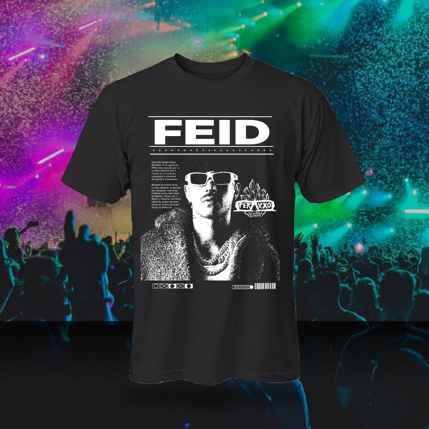 Urban Green Music Inspired Graphic T-Shirt – Black Tee