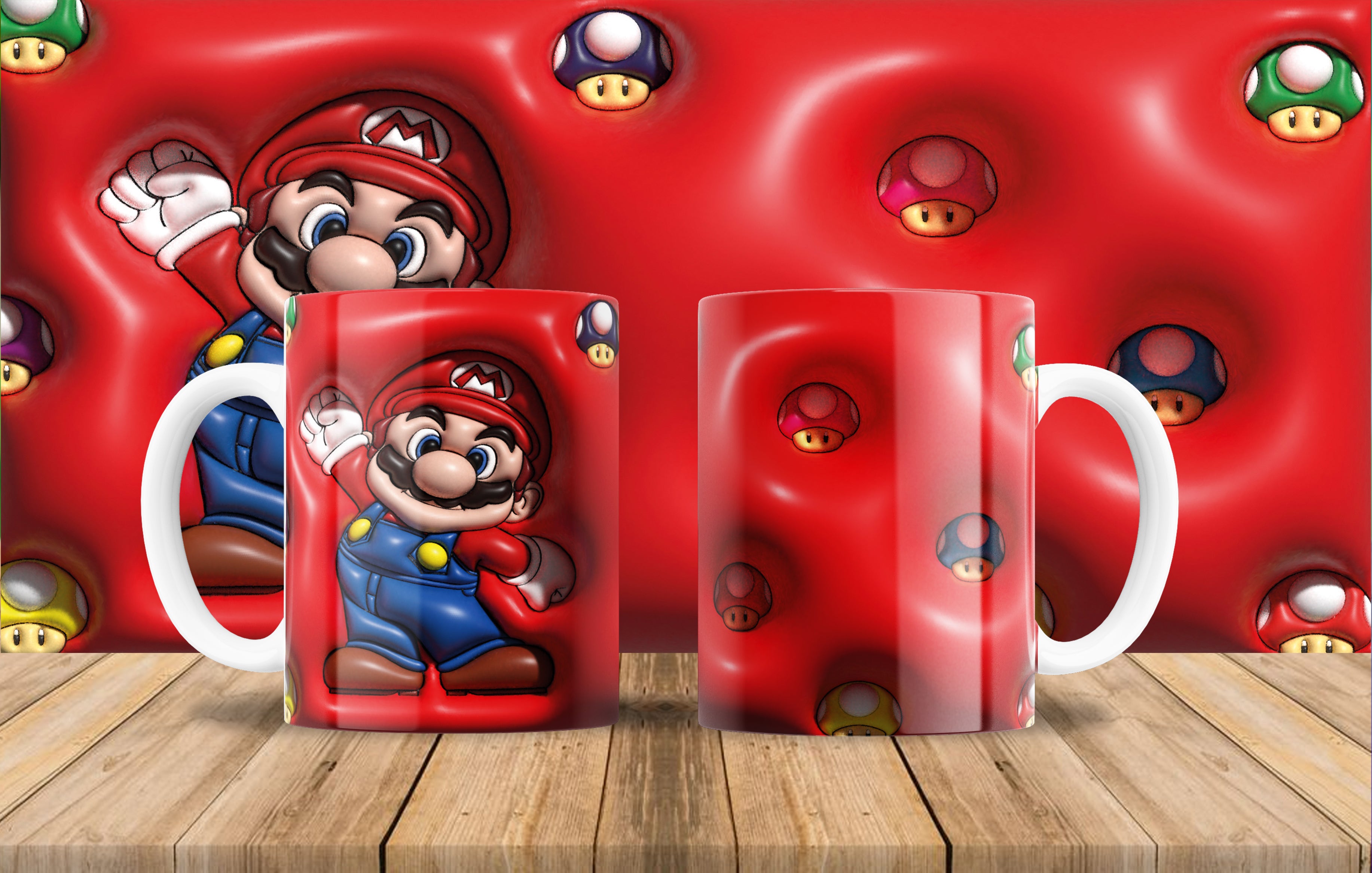 Super Mario Mug with Inflated 3D Style