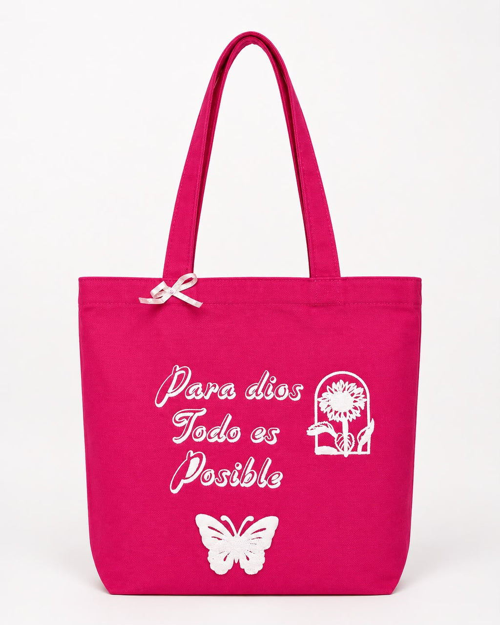 Para Dios Todo Es Posible Pink Tote Bag