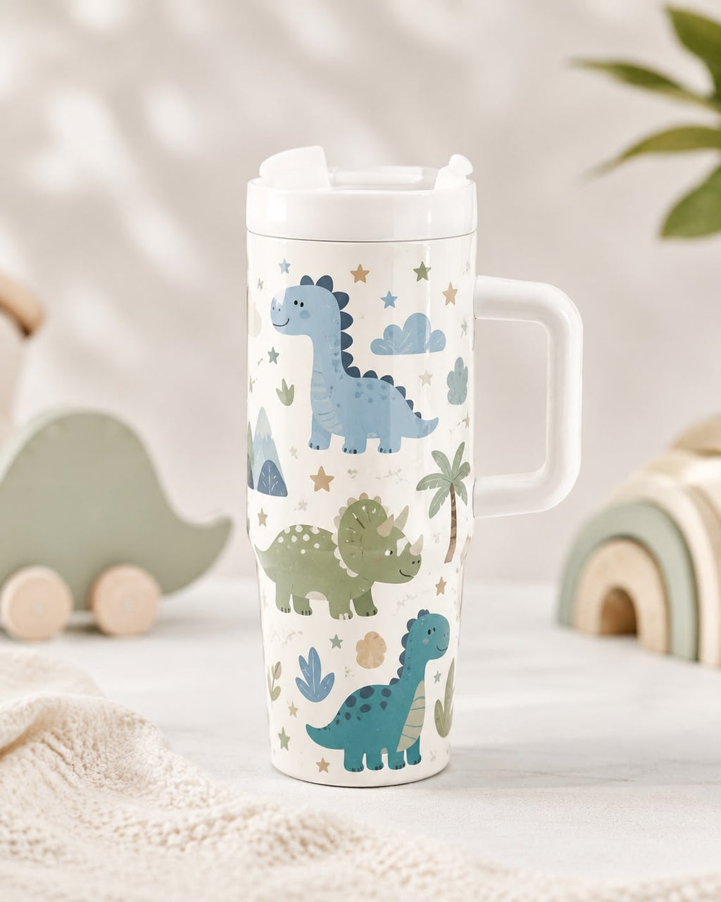 Kids Dinosaur Tumbler with Handle