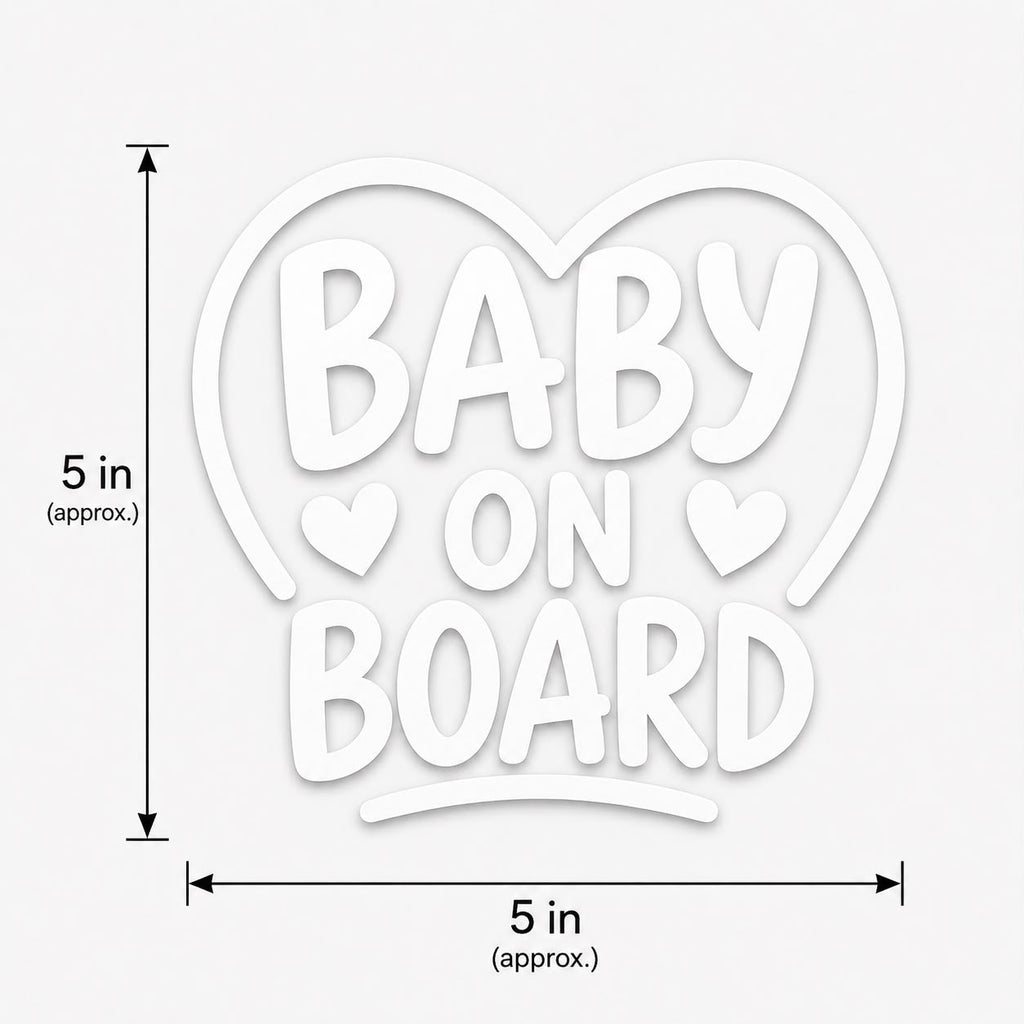 Baby On Board Vinyl Car Decal – 5 Inch