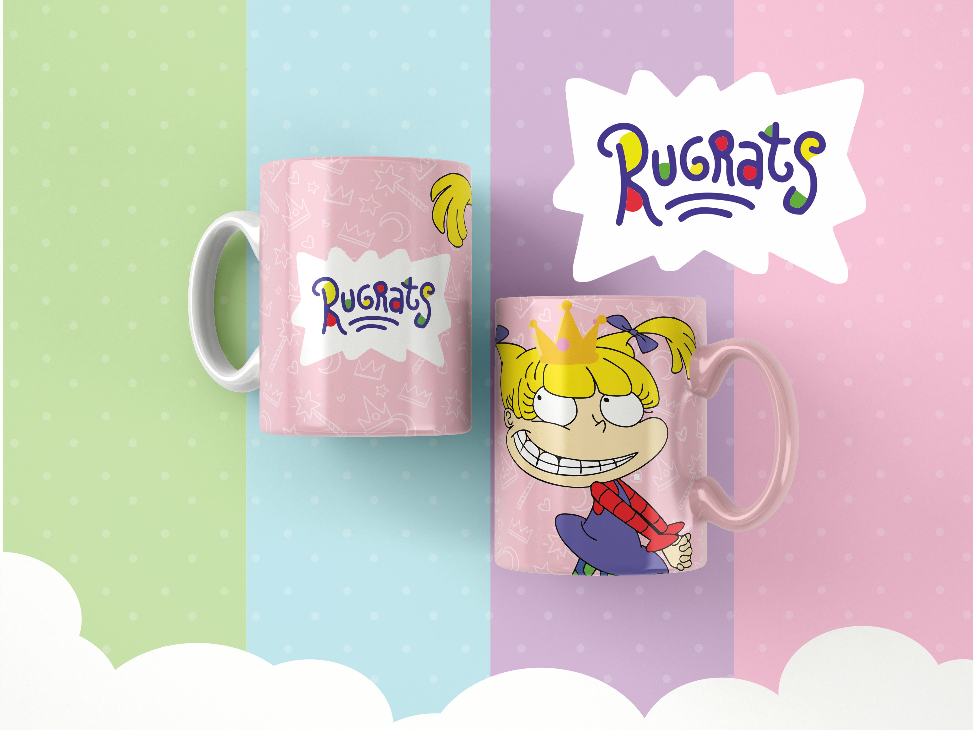 Cartoon Babies Inspired Mug – Pink 3D Style Design