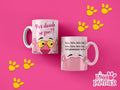 Pink Cartoon Panther Inspired Mug – Funny Spanish Phrase Design